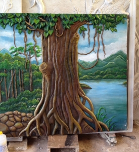 Phù Điêu Cây Bồ Đề Bằng Composite