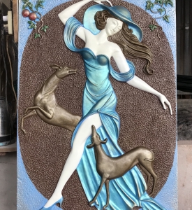 Phù Điêu Nghệ Thuật Cô Gái Trang Trí