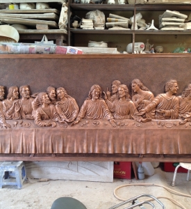 Phù Điêu Bữa Tiệc Chia Ly Bằng Composite Giả Đồng