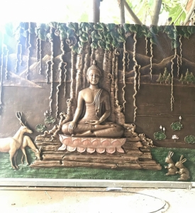 Phù Điêu Phật Thích Ca Ngồi Dưới Bồ Đề