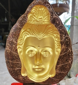 Phù Điêu Phật Thích Ca Trên Lá Bồ Đề