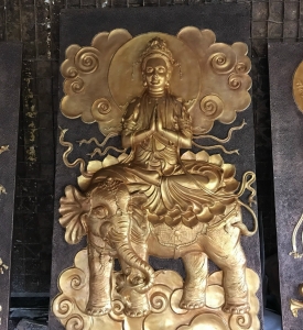 Phù Điêu Phổ Hiền Bồ Tát Cưỡi Voi