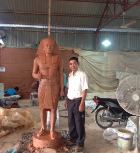Tạo Hình Đất Sét Tượng Pharaoh Ai Cập