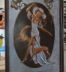 Tranh Phù Điêu Cô Gái Trang Trí