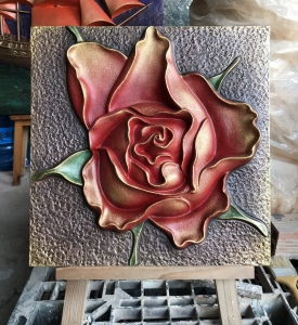 Tranh Phù Điêu Hoa Hồng