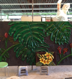 Tranh Phù Điêu Hoa Lá