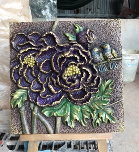 Tranh Phù Điêu Hoa Mẫu Đơn