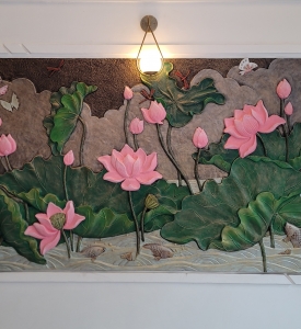 Tranh Phù Điêu Hoa Sen