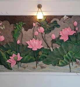Tranh Phù Điêu Hoa Sen