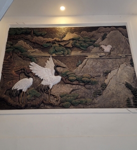 Tranh Phù Điêu Tùng Hạc Trang Trí