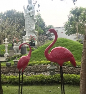 Tượng Chim Hạc Bằng Composite Trang Trí Chùa