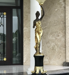 Tượng Đèn Cô Gái Trang Trí Đại Sảnh