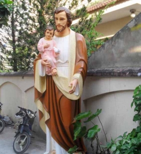 Tượng Thánh Giuse Bế Chúa Con Bằng Composite